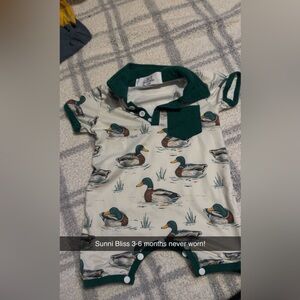 Duck Print Baby Romper